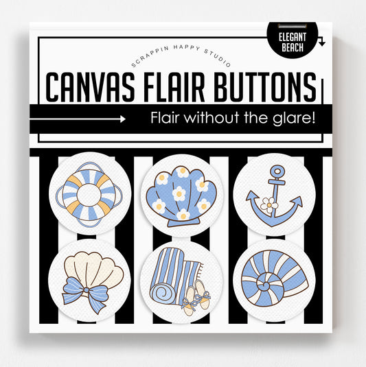 Elegant Beach Flair Buttons