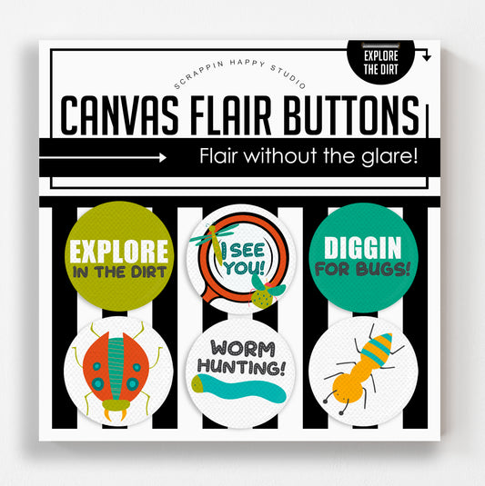 Explore The Dirt Canvas Flair Buttons