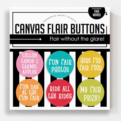 Fair Words Flair Buttons