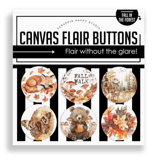 Fall In The Forest Canvas Flair Buttons