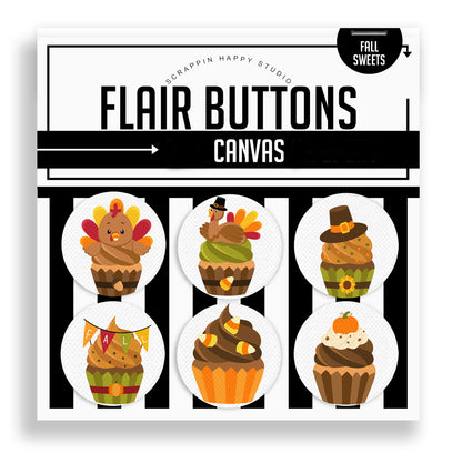 Fall Sweets Flair Buttons