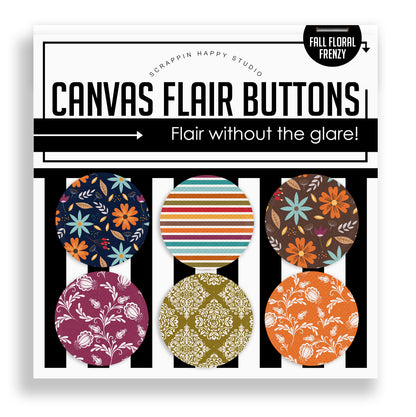 Fall Floral Frenzy Flair Buttons