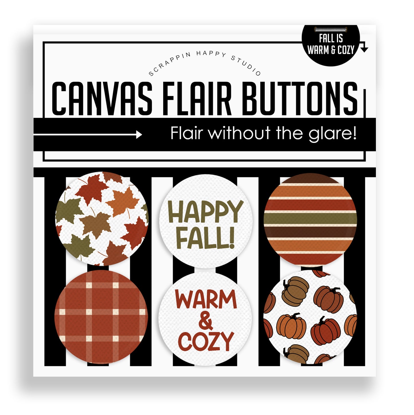 Fall Is Warm And Cozy Flair Buttons