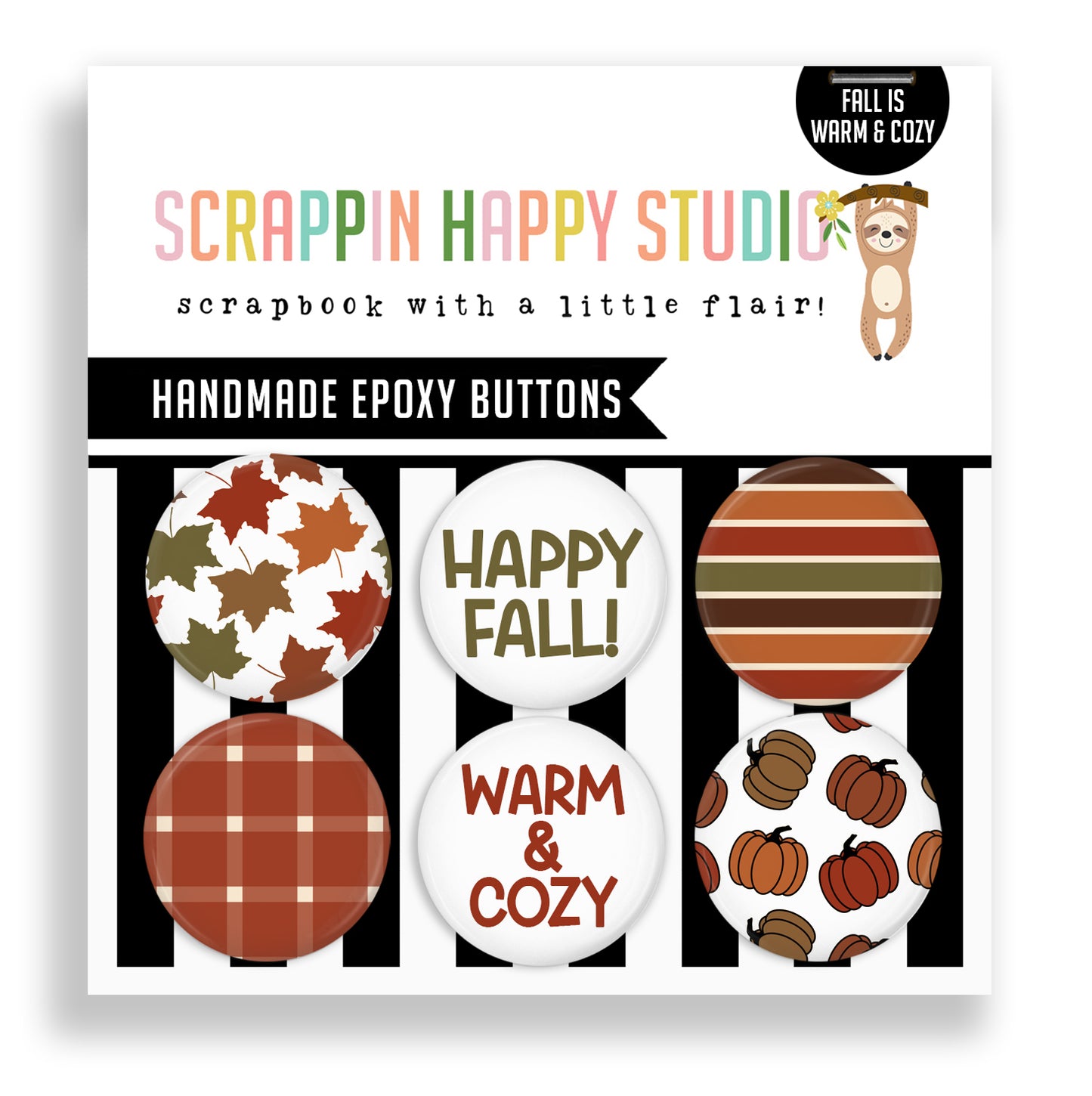 Fall Is Warm And Cozy Flair Buttons