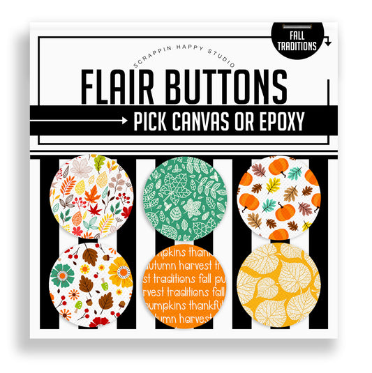 Fall Traditions Flair Buttons