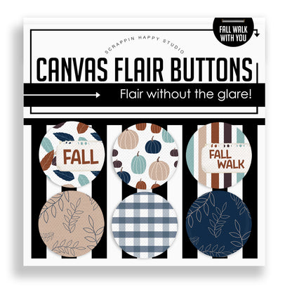 Fall Walk With You Flair Buttons