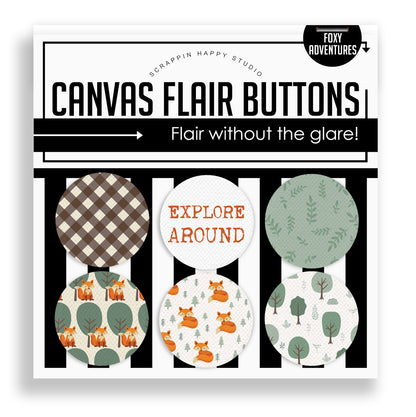 Foxy Adventures Flair Buttons