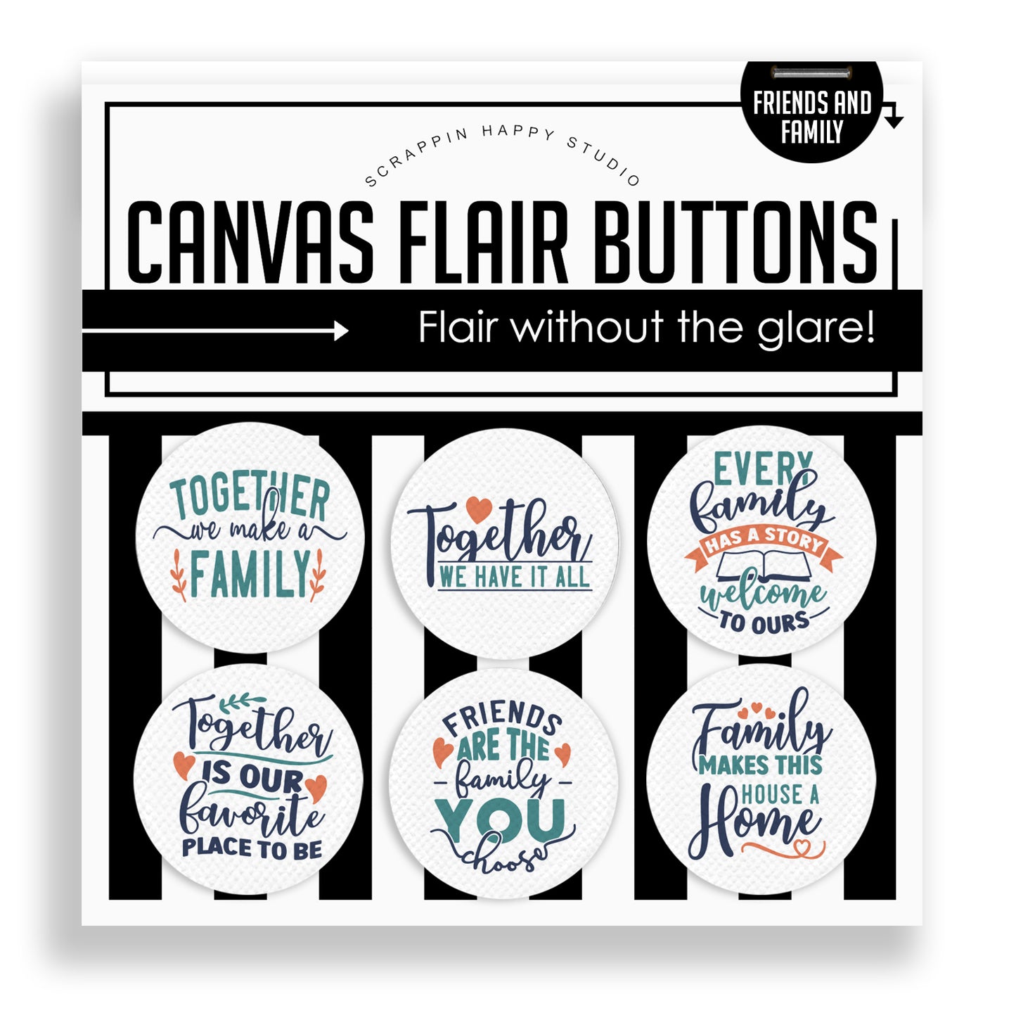 Friends And Family Flair Buttons