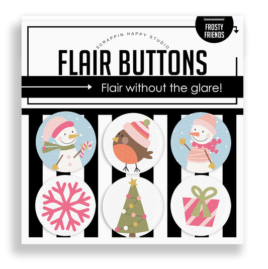 Frosty Friends Flair Buttons