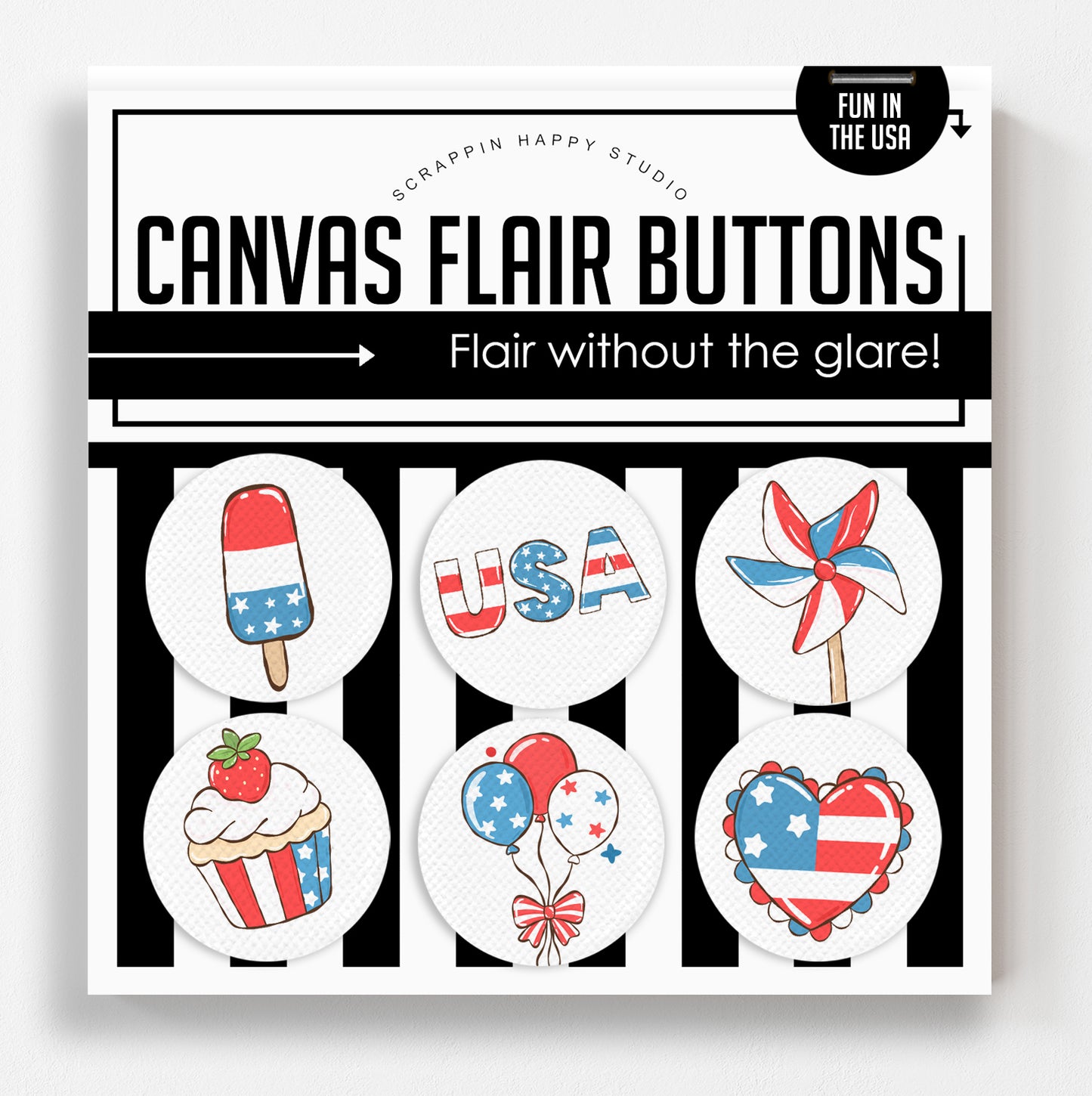 Fun In The Usa Flair Buttons