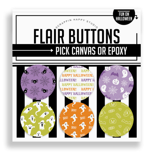 Fun On Halloween Flair Buttons