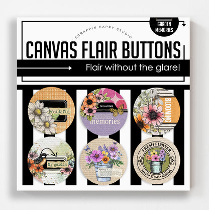Garden Memories Canvas Flair Buttons