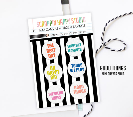 Good Things Words Canvas Flair