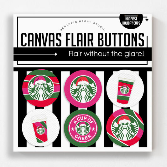Happiest Holiday Cups Canvas Flair