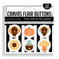 Happy Turkey Flair Buttons