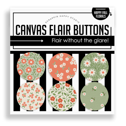 Happy Fall Florals Flair Buttons