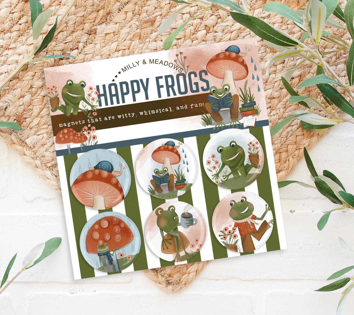 Happy Frogs Magnets