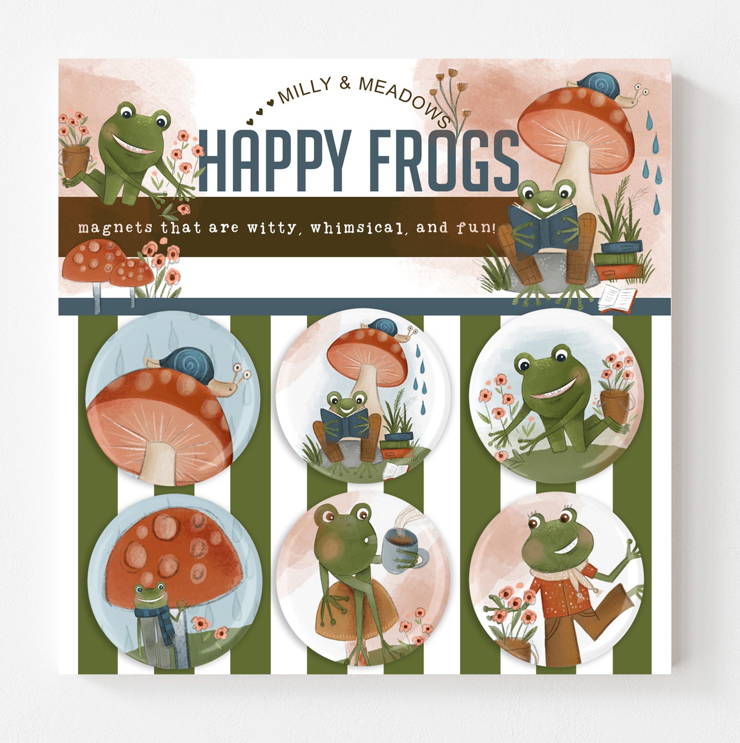 Happy Frogs Magnets