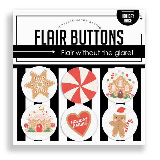Holiday Bake Canvas Flair Buttons