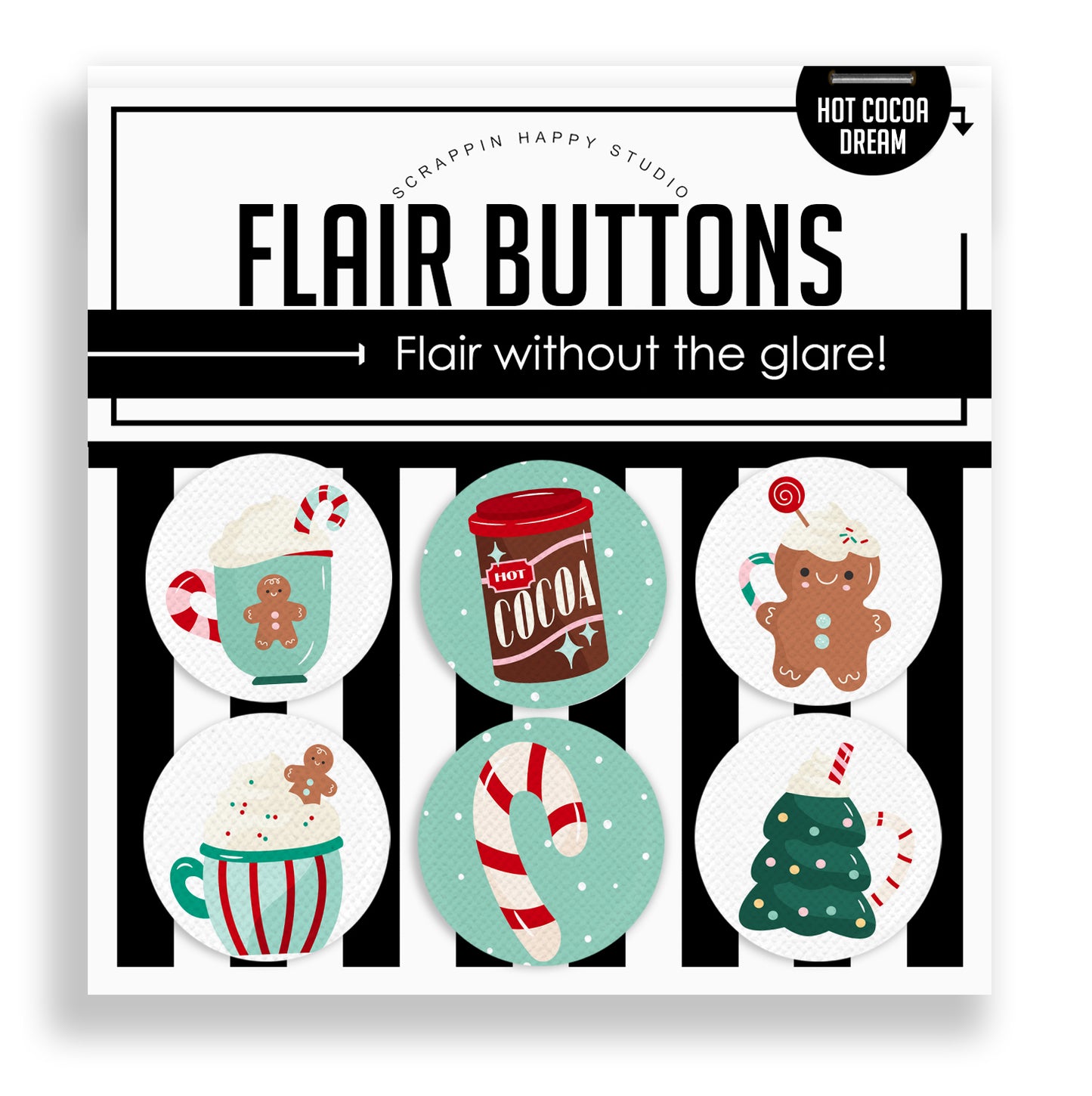 Hot Cocoa Dream Flair Buttons