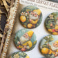 Vintage Lemon Gnome Canvas Flair Buttons