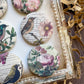 Vintage Spring Birds Canvas Flair Buttons