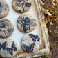 Vintage Buzzing Summer Canvas Flair Buttons