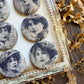 Vintage Women Canvas Flair Buttons