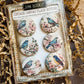 Vintage Cherry Blossom Birds Canvas Flair Buttons