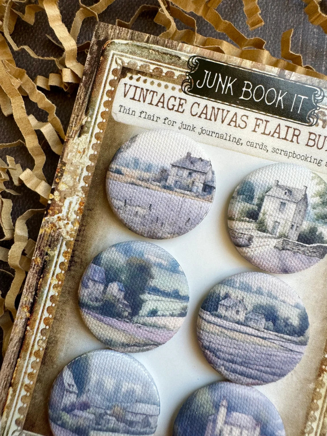 Lavender Fields Canvas Flair Buttons