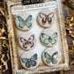 Vintage Butterfly Canvas Flair Buttons