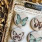 Vintage Butterfly Canvas Flair Buttons