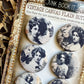 Vintage Lady Canvas Flair Buttons