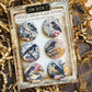 Vintage Garden Bird Canvas Flair Buttons