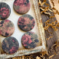 Vintage Rustic Rose Canvas Flair Buttons