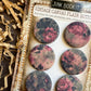 Vintage Rustic Rose Canvas Flair Buttons