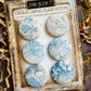 Vintage Blue Florals Canvas Flair Buttons