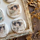 Vintage Beach Lady Canvas Flair Buttons