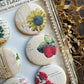 Vintage Seeds And Flowers Canvas Flair Buttons