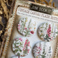 Vintage Wild Flower Canvas Flair Buttons