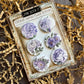 Vintage Purple Rose Canvas Flair Buttons