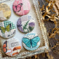 Vintage Bright Butterfly Canvas Flair Buttons