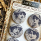 Vintage Women Canvas Flair Buttons