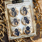 Vintage Bees Canvas Flair Buttons