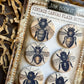 Vintage Bees Canvas Flair Buttons