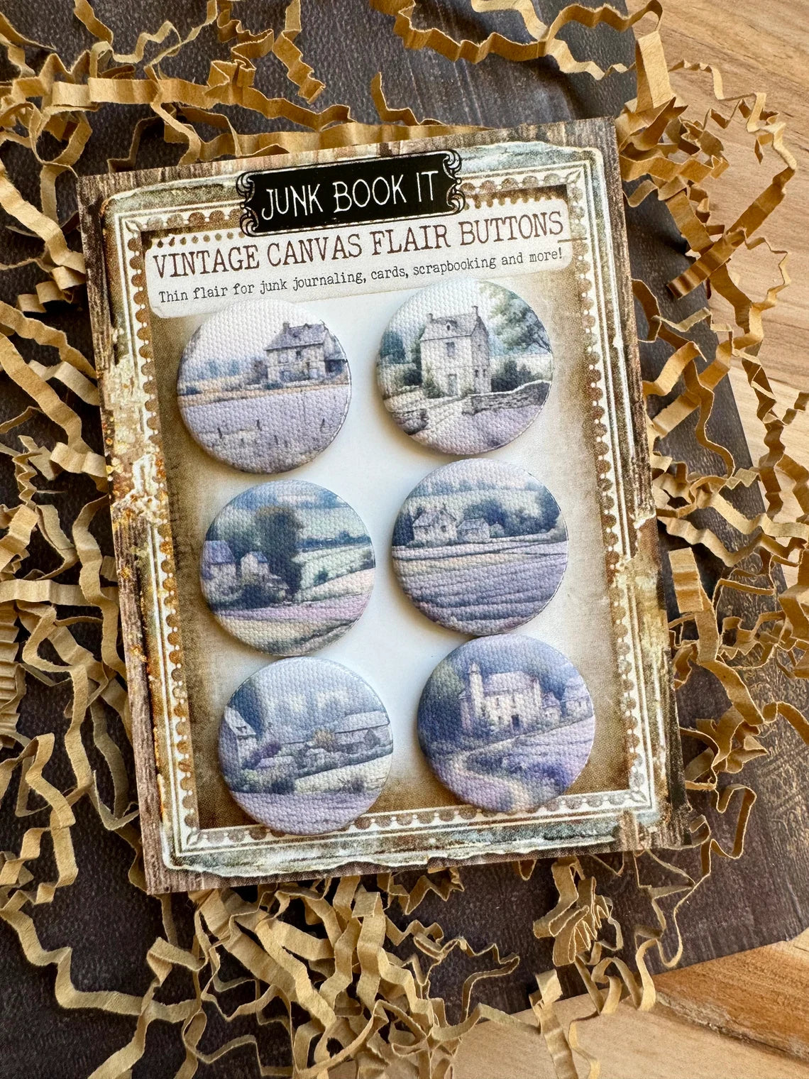 Lavender Fields Canvas Flair Buttons