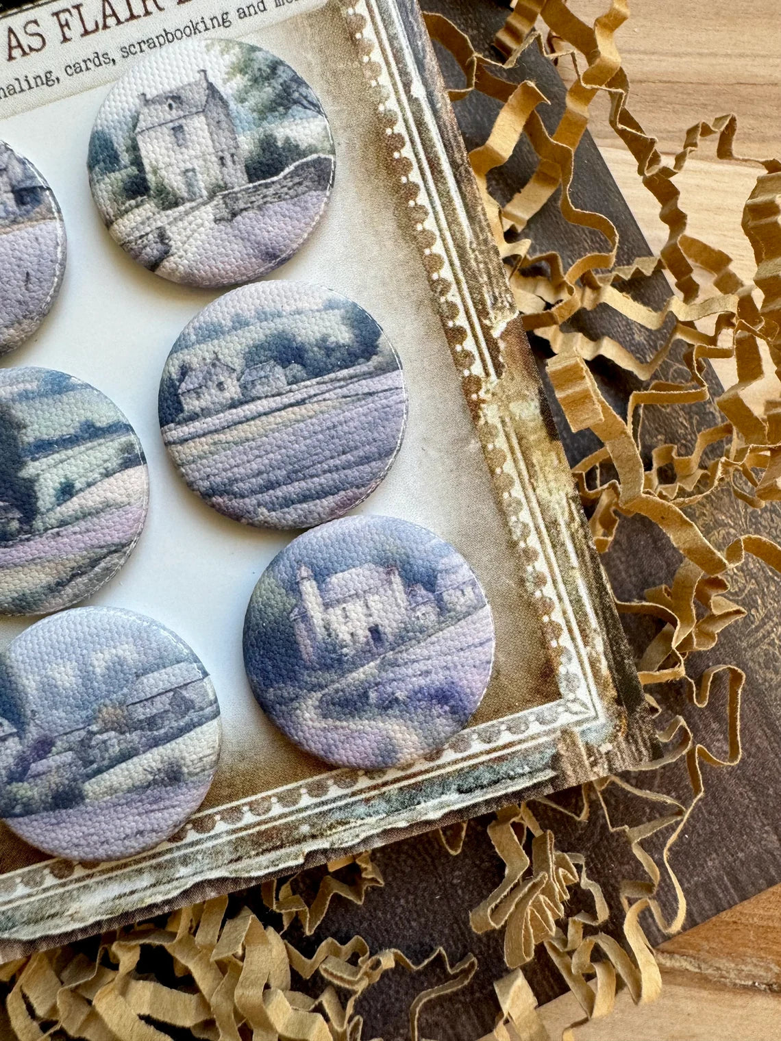 Lavender Fields Canvas Flair Buttons