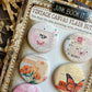 Vintage Bright Garden Canvas Flair Buttons