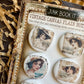 Vintage Beach Lady Canvas Flair Buttons