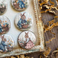 Vintage Easter Bunny Canvas Flair Buttons